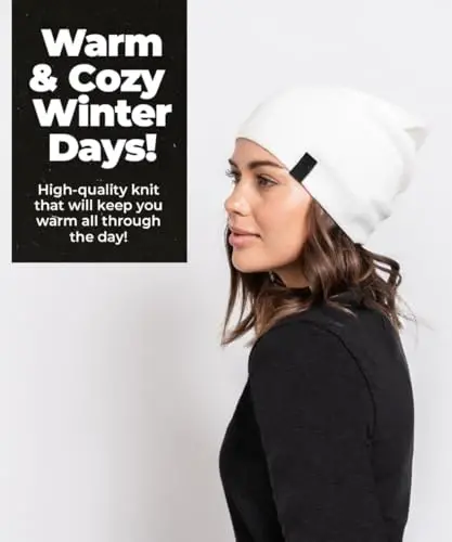 Warm Slouchy Beanie Hat - Deliciously Soft Daily Beanie in Fine Knit - 6