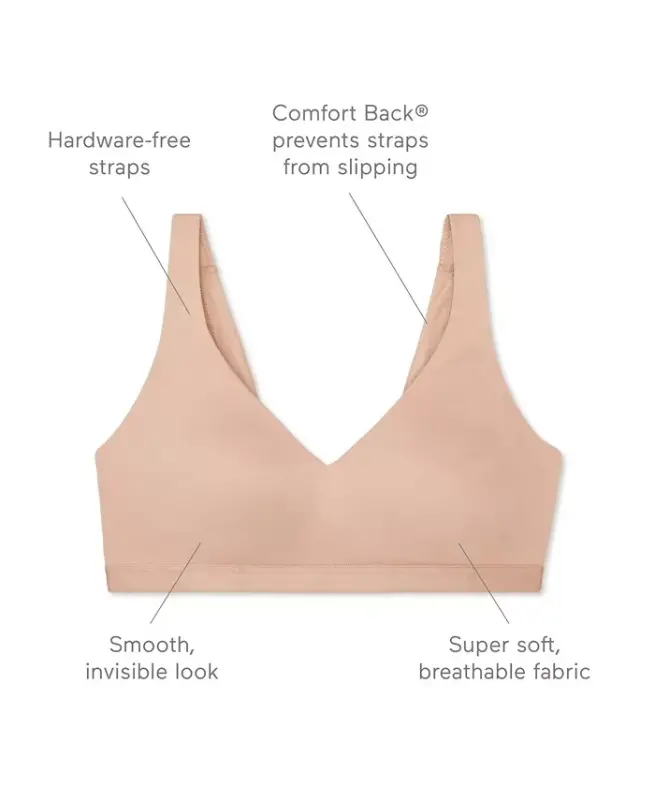 Warners® Cloud 9® Super Soft, Smooth Invisible Look Wireless Lightly Lined Comfort Bra RM1041A-Butterscotch (Nude 5) - 5