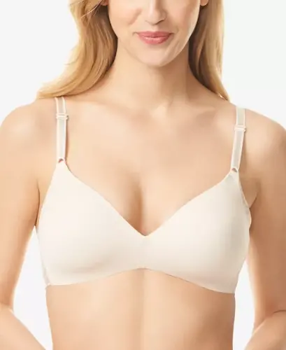 Warners® No Side Effects® Underarm-Smoothing Comfort Wireless Lightly Lined T-Shirt Bra 1056 - Nude Dot 1 - 1