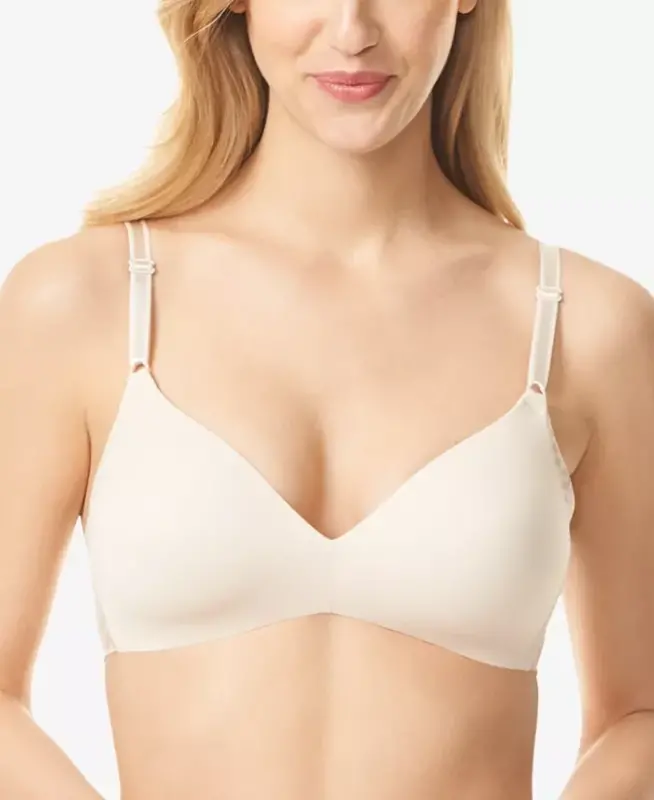 Warners® No Side Effects® Underarm-Smoothing Comfort Wireless Lightly Lined T-Shirt Bra 1056 - Nude Dot 1 - WARNER'S