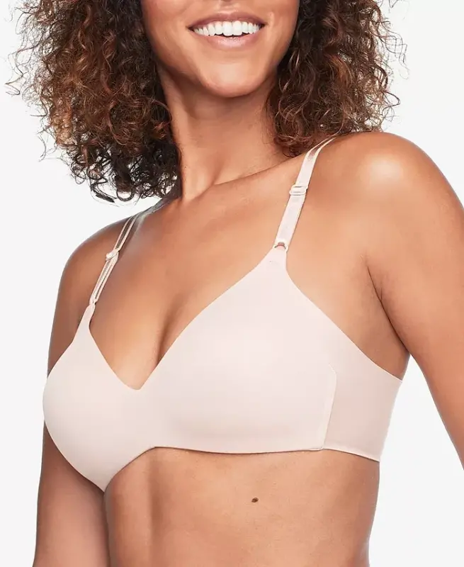 Warners® No Side Effects® Underarm-Smoothing Comfort Wireless Lightly Lined T-Shirt Bra 1056 - Rosewater - 1