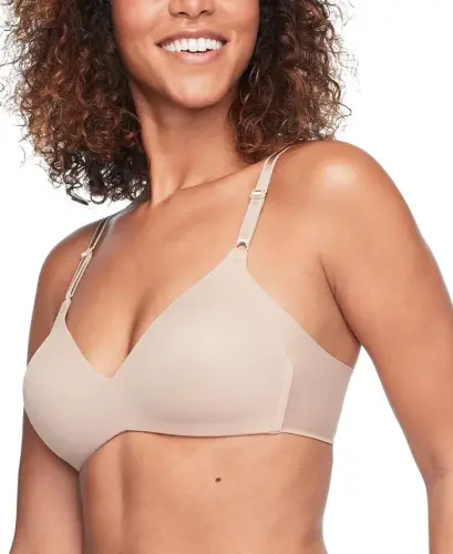 Warners® No Side Effects® Underarm-Smoothing Comfort Wireless Lightly Lined T-Shirt Bra 1056 - Toasted Almond 