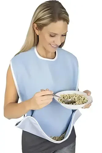 Washable Adult Bib for Sick Meals/Food - 8