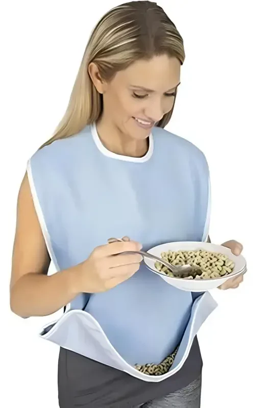Washable Adult Bib for Sick Meals/Food - 8