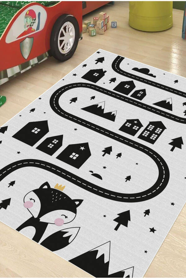 Washable Anti-Allergic Non-Slip Digital Print Children's Rug Kids Room Baby Room - 6