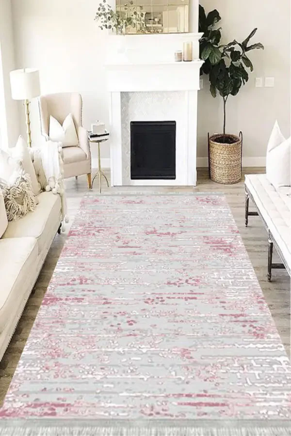 Washable Antibacterial Digital Print Tissue Rug with Non-Slip Base - 6