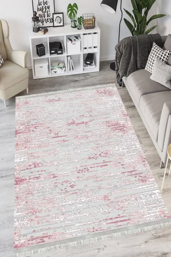 Washable Antibacterial Digital Print Tissue Rug with Non-Slip Base - 2