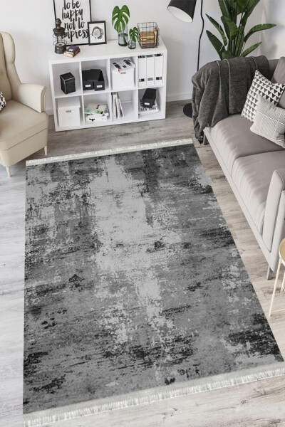 Washable Antibacterial Digital Printed Textured Rug Runner with Non-Slip Base - 7