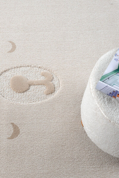 Washable Bear Baby Nursery Rug Patterned Stain Resistant Antibacterial Antiallergic AYAZ 04 - 9