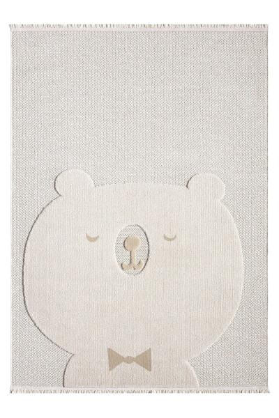 Washable Bear Baby Nursery Rug Patterned Stain Resistant Antibacterial Antiallergic AYAZ 04 - 14