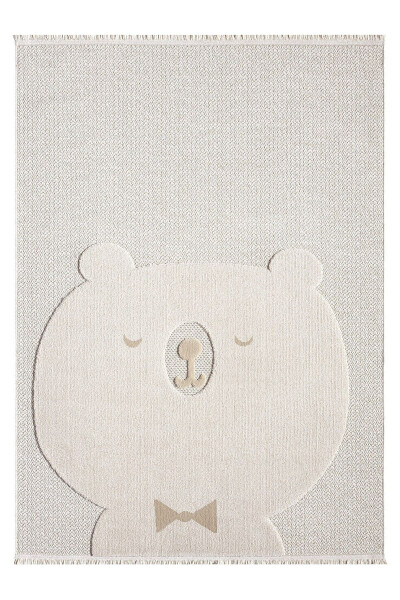 Washable Bear Baby Nursery Rug Patterned Stain Resistant Antibacterial Antiallergic AYAZ 04 - 1