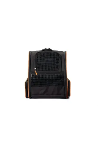WASHABLE CAT AND DOG BAG PLASTIC MESH PYRAMID MODEL-Black - 1