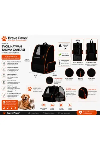 WASHABLE CAT AND DOG BAG PLASTIC MESH PYRAMID MODEL-Black - BRAVE PAWS (1)