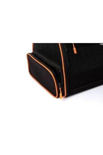 WASHABLE CAT AND DOG BAG PLASTIC MESH PYRAMID MODEL-Black - 6