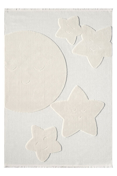 Washable Cloud-Shaped Baby Nursery Rug Patterned Stain-Resistant Antibacterial Anti-Allergic AYAZ 09 - 1