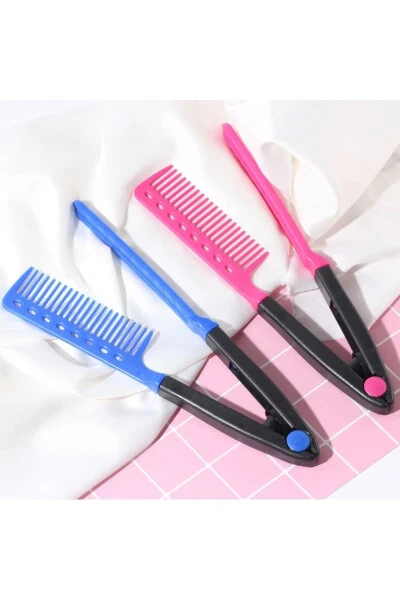Washable Foldable Hair Straightening Comb Barber Brush Comb Hair Styler - SAVORYHOME (1)