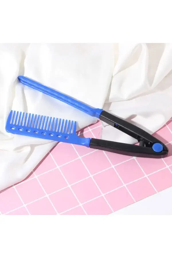 Washable Foldable Hair Straightening Comb Barber Brush Comb Hair Styler - 3