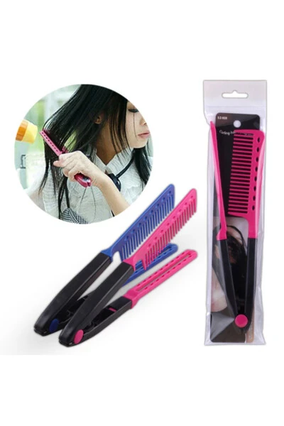 Washable Foldable Hair Straightening Comb Barber Brush Comb Hair Styler - 5