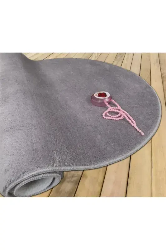 Washable Prayer Rug Soft Shaggy Plush Puffy Painless Kneeling Prayer Mat Light Grey - GENEL MARKALAR