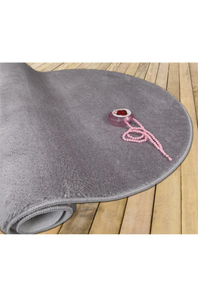 Washable Prayer Rug Soft Shaggy Plush Puffy Painless Kneeling Prayer Mat Light Grey - 1