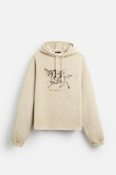 Washable printed sweatshirt - Grey marl - 6