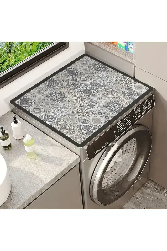 Washing Machine Cover Dryer Protection Mat Liquid Proof Non-Slip Washable Dsn-03-Desen - 1