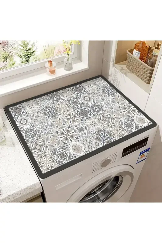 Washing Machine Cover Dryer Protection Mat Liquid Proof Non-Slip Washable Dsn-03-Desen - 2
