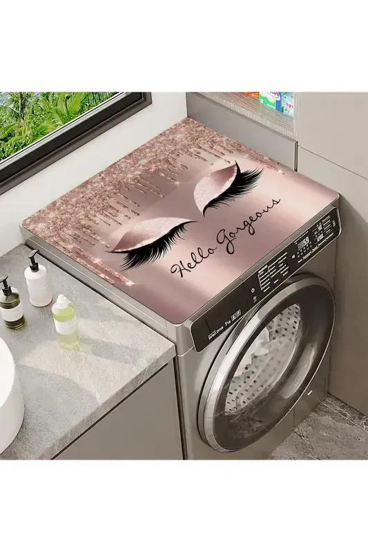 Washing Machine Cover Dryer Protection Mat Waterproof Non-slip Washable Dsn-07-Pattern - 1