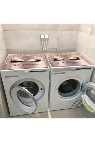 Washing Machine Cover Dryer Protection Mat Waterproof Non-slip Washable Dsn-07-Pattern - 3