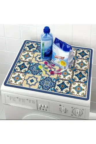 Washing Machine Cover Dryer Protector Mat Liquid Proof Non-Slip Washable Dsn-02-Desen - 1