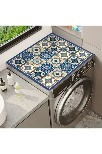Washing Machine Cover Dryer Protector Mat Liquid Proof Non-Slip Washable Dsn-02-Desen - 2