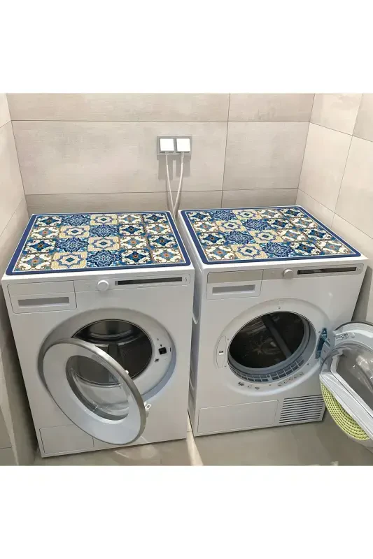 Washing Machine Cover Dryer Protector Mat Liquid Proof Non-Slip Washable Dsn-02-Desen - 3