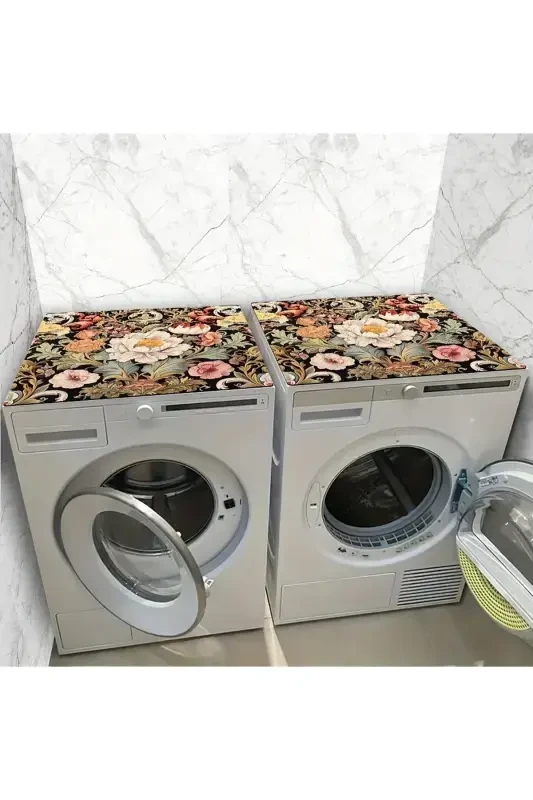 Washing Machine Cover Dryer Protector Mat Waterproof Non-Slip Washable Dsn-04-Pattern - 3