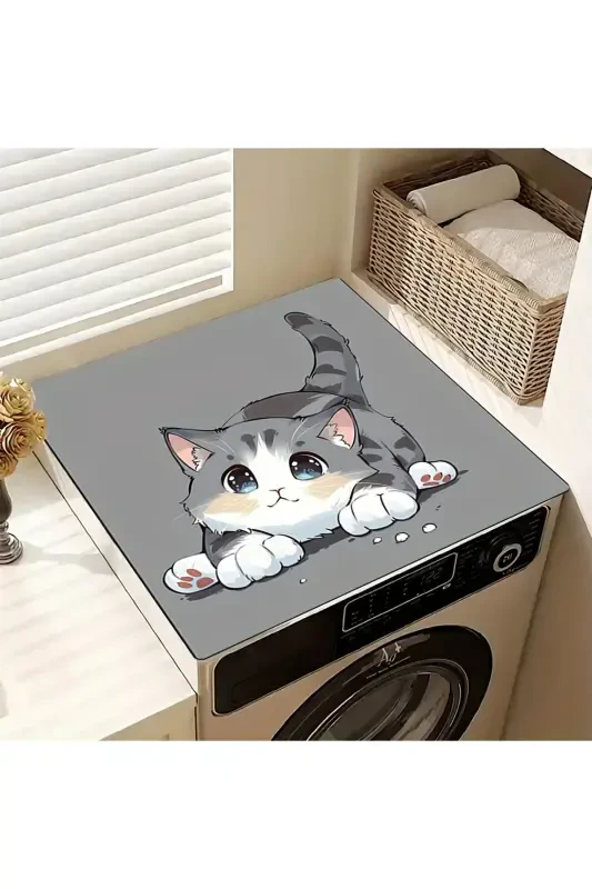 Washing Machine Cover Dryer Protector Mat Waterproof Non-slip Washable Dsn-06-Pattern - ELSE DEKOR