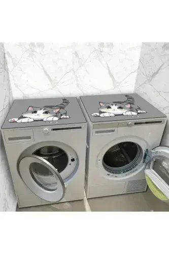 Washing Machine Cover Dryer Protector Mat Waterproof Non-slip Washable Dsn-06-Pattern - 3