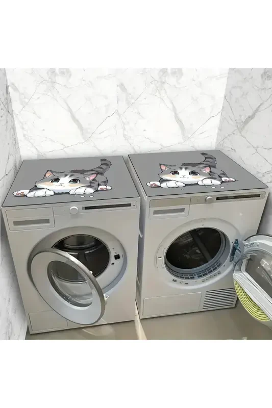 Washing Machine Cover Dryer Protector Mat Waterproof Non-slip Washable Dsn-06-Pattern - 3