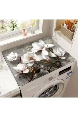 Washing Machine Cover Dryer Protector Mat Waterproof Non-Slip Washable Dsn-09-Pattern - 1