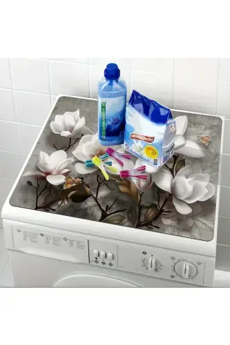 Washing Machine Cover Dryer Protector Mat Waterproof Non-Slip Washable Dsn-09-Pattern - ELSE DEKOR (1)
