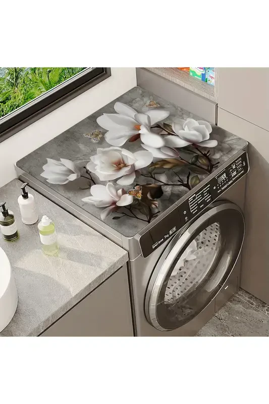 Washing Machine Cover Dryer Protector Mat Waterproof Non-Slip Washable Dsn-09-Pattern - 3