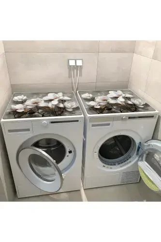 Washing Machine Cover Dryer Protector Mat Waterproof Non-Slip Washable Dsn-09-Pattern - 4