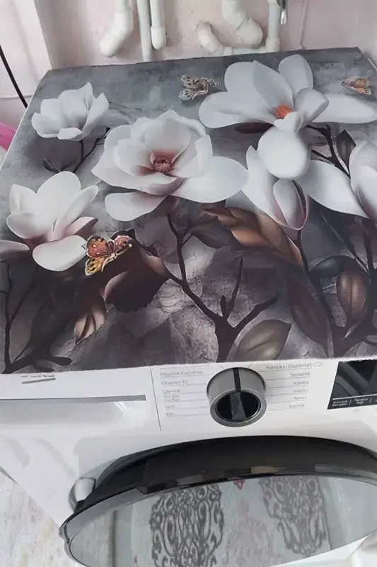 Washing Machine Cover Dryer Protector Mat Waterproof Non-Slip Washable Dsn-09-Pattern - 5