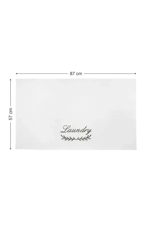 Washing Machine Cover Embroidered Waterproof Fabric White Color-WHITE - 3