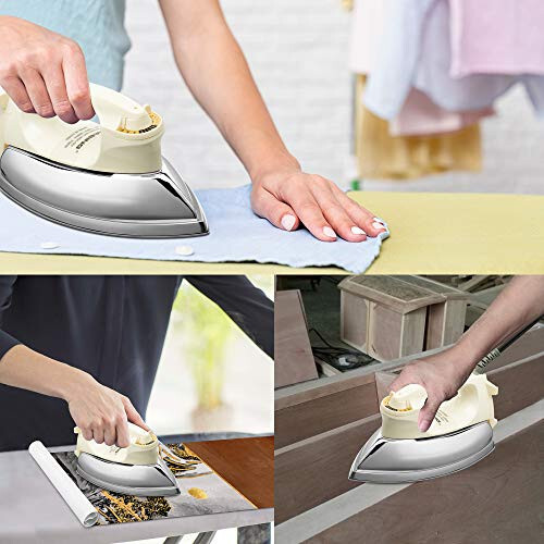 WASING Lightweight Portable Dry Iron for Industry Household Usage Upgraded Mirror Stainless Steel Soleplate Without Steam 700W Gift for Housewarming - 5