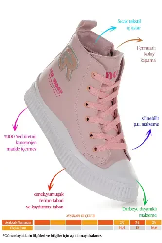 Wasp Zippered Daily Baby Girl Boot Shoes - KIKO KIDS (1)