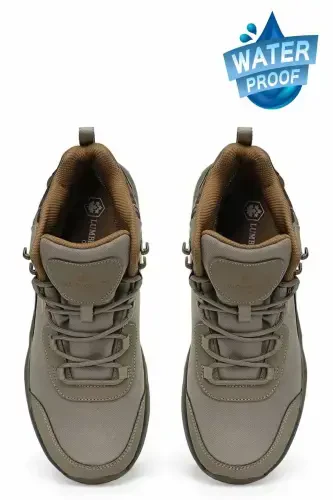 Water And Cold Resistant Winter Lace-Up Boot Robust Sole Outdoor Boot Men's Boot Shoe LM-Sand/Sand - 8