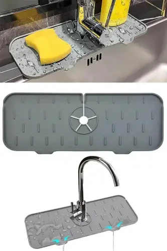 Water-Resistant Faucet Mat - Kitchen & Bathroom Protector - 1