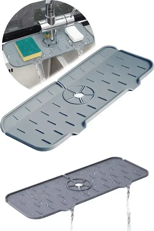 Water-Resistant Faucet Mat - Kitchen & Bathroom Protector - 2