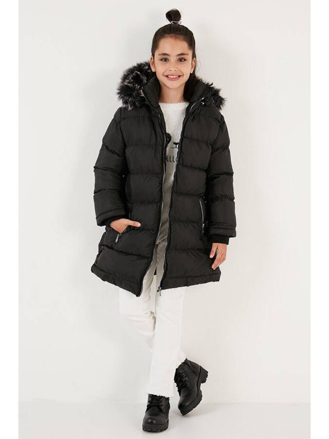 Water-Resistant Jacket with Removable Hood and Fleece Lining 5761910 - 3