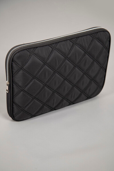 Water-resistant Quilted Laptop Sleeve Case Compatible with Macbook Air Pro 13 13.3 14 Inch. Black - 14