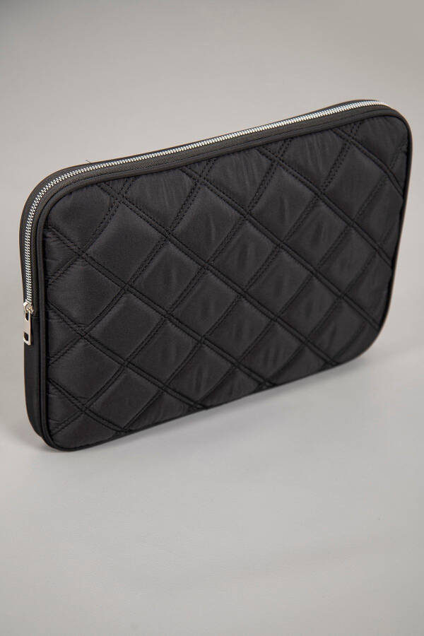 Water-resistant Quilted Laptop Sleeve Case Compatible with Macbook Air Pro 13 13.3 14 Inch. Black - 14